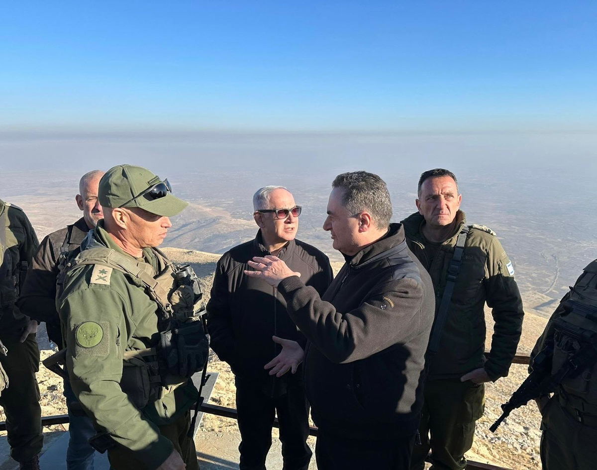 <i>Israeli Government Press Office via CNN Newsource</i><br/>Israeli Prime Minister Benjamin Netanyahu on Tuesday traveled to Mount Hermon in southern Syria.