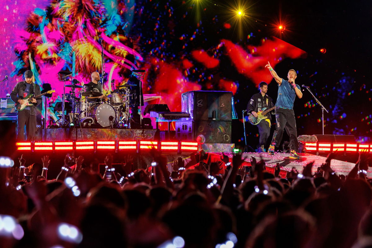 <i>Dave Simpson/WireImage/Getty Images via CNN Newsource</i><br/>Coldplay is pictured performing in New Zealand in November.