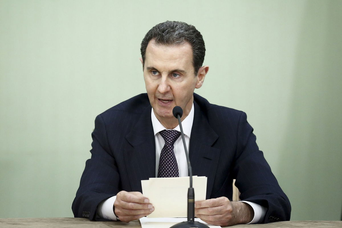 <i>Matin Ghasemi/Borna News/Aksonline ATPImages/Getty Images via CNN Newsource</i><br/>Bashar al-Assad in Damascus