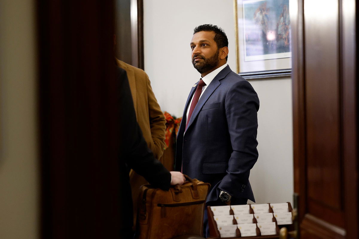 <i>Anna Moneymaker/Getty Images via CNN Newsource</i><br/>President-elect Donald Trump's nominee to be FBI Director Kash Patel arrives at Sen. Joni Ernst's office for a meeting in the Russell Senate Office Building on Monday in Washington