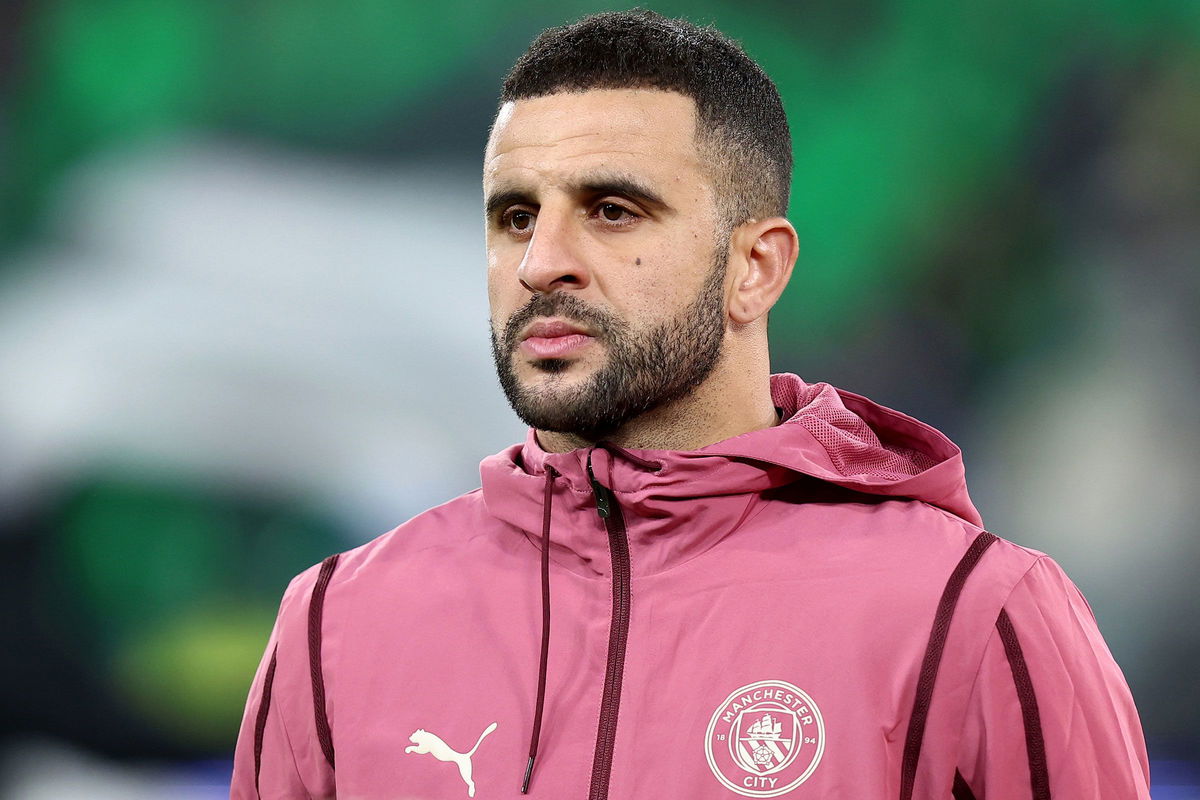 <i>Sportinfoto/DeFodi Images/Getty Images via CNN Newsource</i><br/>Kyle Walker looks on ahead of Manchester City's game against Juventus in the UEFA Champions League.