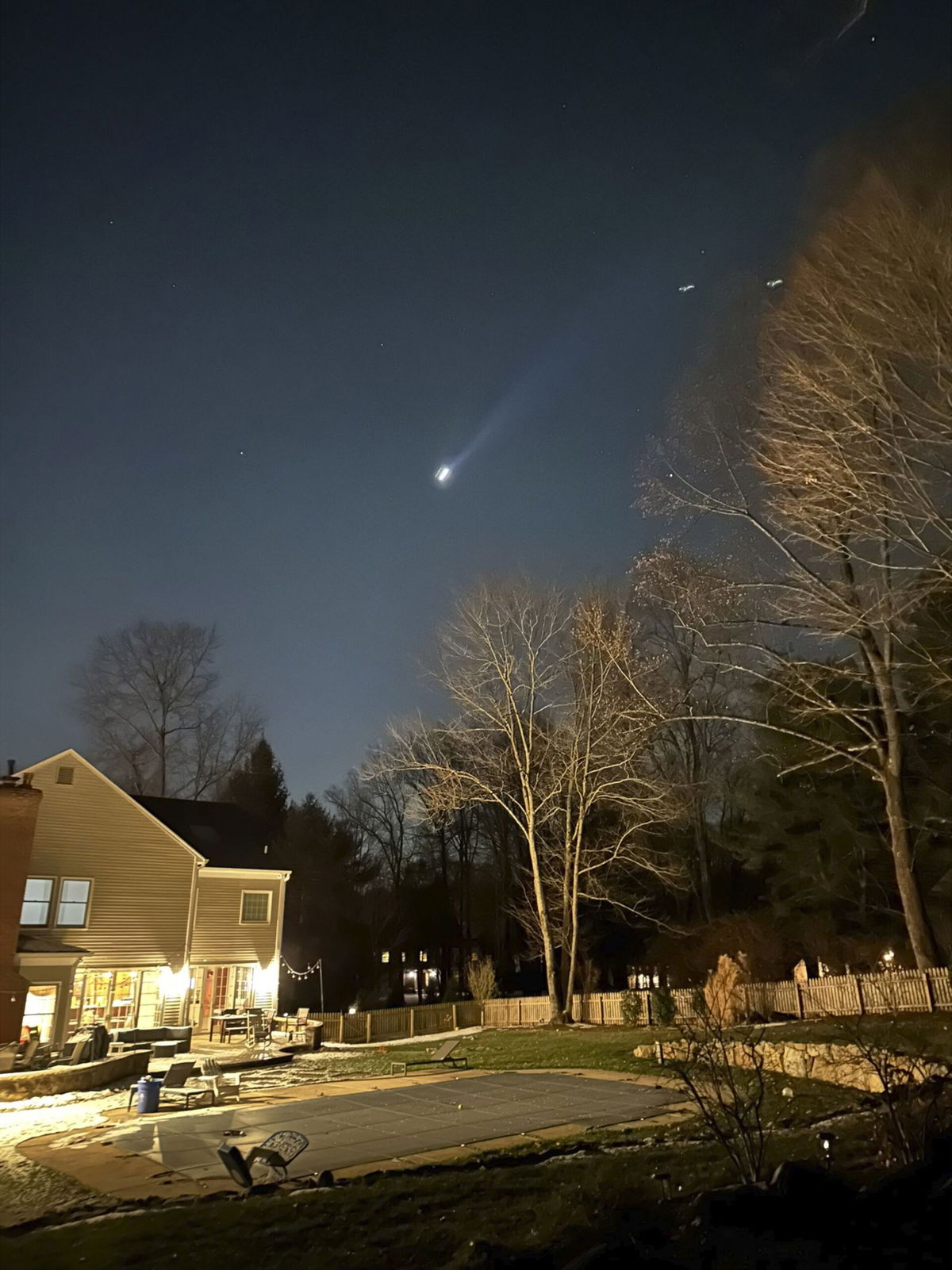 <i>Brian Glenn/TMX/AP via CNN Newsource</i><br/>This photo provided by Brian Glenn shows what appears to be multiple drones flying over Bernardsville