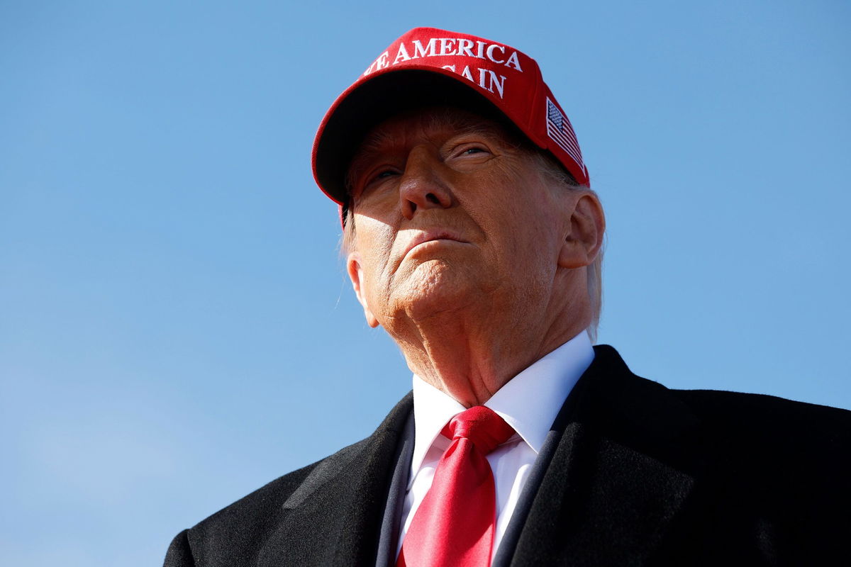 <i>Chip Somodevilla/Getty Images via CNN Newsource</i><br />Donald Trump arrives for a campaign rally on November 3