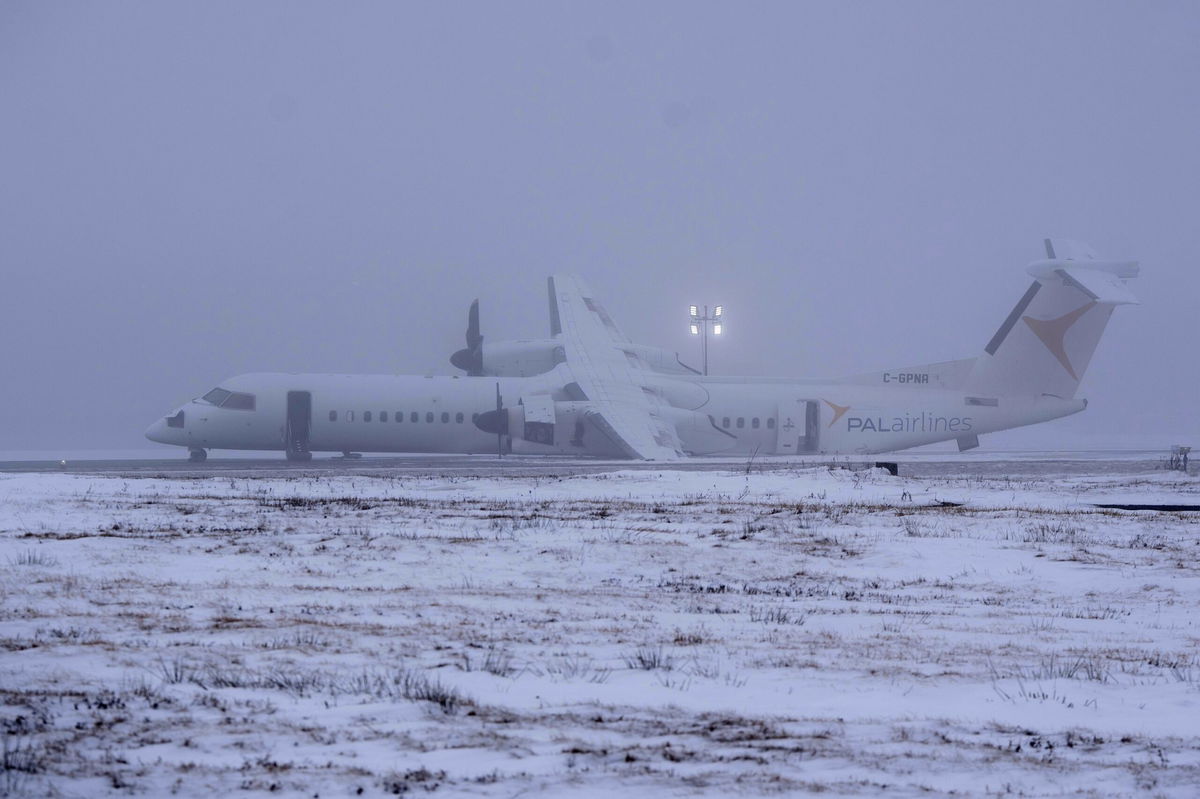 <i>Darren Calabrese/The Canadian Press/AP via CNN Newsource</i><br />Canadian transportation authorities are investigating an incident in which Air Canada Express flight suffered an issue with its landing gear after landing at Halifax Stanfield International Airport on Saturday night.