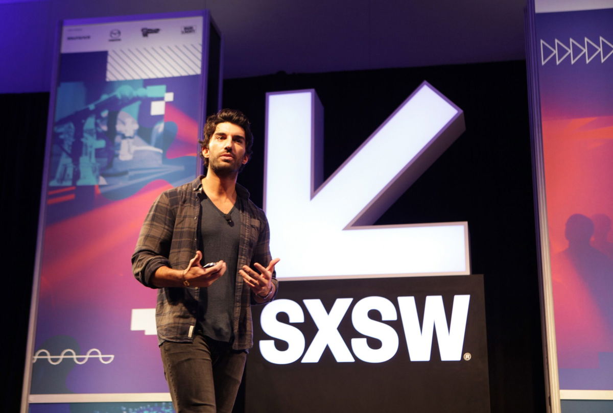 <i>James Goulden Photography/Getty Images via CNN Newsource</i><br/>Justin Baldoni speaks onstage at 'Shake up the Industry by Entertaining With Empathy' during the 2017 SXSW Conference and Festivals in Austin