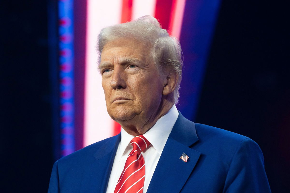 <i>Rebecca Noble/Getty Images via CNN Newsource</i><br/>President-elect Donald Trump looks on during Turning Point USA's AmericaFest at the Phoenix Convention Center on December 22