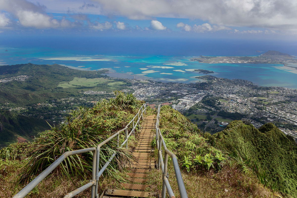 <i>Majicphotos/iStockphoto/Getty Images via CNN Newsource</i><br/>Look but don't touch: Hawaii's Haiku Stairs are pictured.