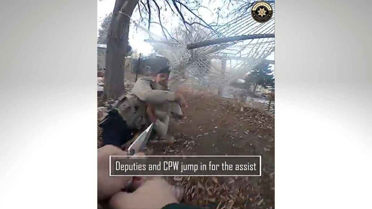 Still image from a deputy's body cam video