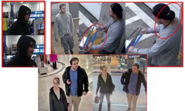 Surveillance photos of mail theft suspects.