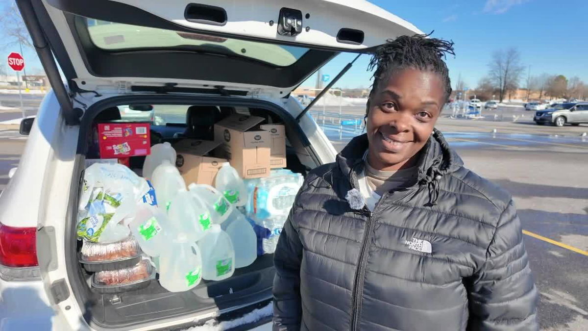 <i>WTVR via CNN Newsource</i><br/>Noelle Smith Harris made the trip to Colonial Heights. She wanted to help not only her family but also others in need.