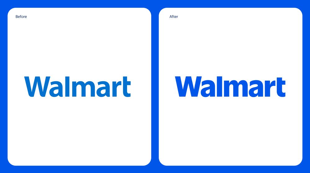 <i>Walmart via CNN Newsource</i><br/>Walmart's new logo is pictured on the right.