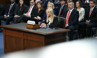 Former Florida Attorney General Pam Bondi testifies before a Senate Judiciary Committee hearing on her nomination to be US attorney general in Washington