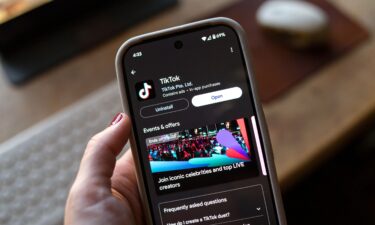 TikTok is seen in the app store of a Google Pixel on January 8. The White House has looked into options to keep TikTok accessible to its 170 million American users if a ban that is set to go into effect January 12 continues as planned.