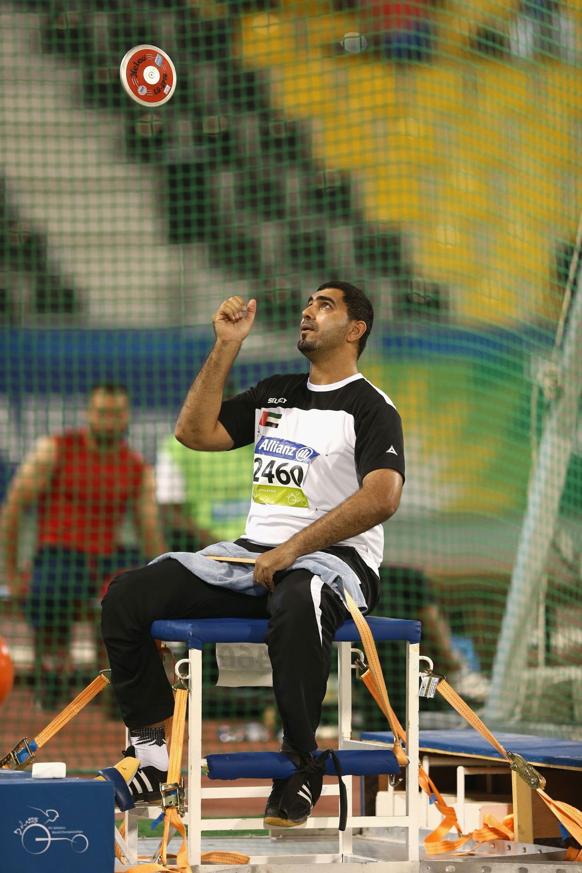 <i>Warren Little/Getty Images via CNN Newsource</i><br/>Abdullah Hayayei competes at the 2015 World Paralympic Athletics Championships in Doha