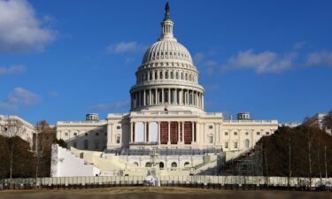 A general view shows preparations underway for the upcoming presidential inauguration for U.S. President-elect Donald Trump