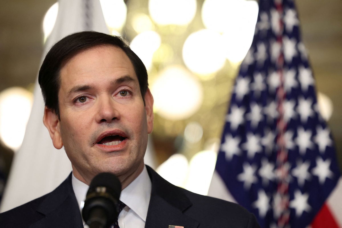 <i>Kevin Lamarque/Reuters via CNN Newsource</i><br/>Marco Rubio speaks after he is sworn in as Secretary of State by U.S. Vice President JD Vance at the Eisenhower Executive Office Building in Washington