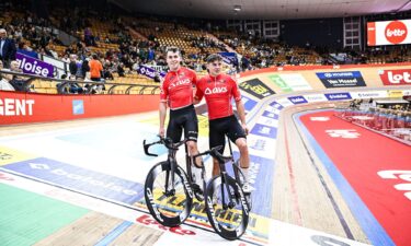 Bruno Kessler and Benjamin Boos celebrate winning an under-23 race in Belgium last year.