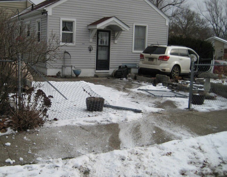 <i>Berkley Department of Public Safety/WXYZ via CNN Newsource</i><br/>Anita Kowal says she was only 3 feet away from where the car hit her home.