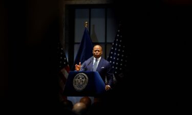 New York City Mayor Eric Adams attends an interfaith breakfast event in Manhattan in New York City