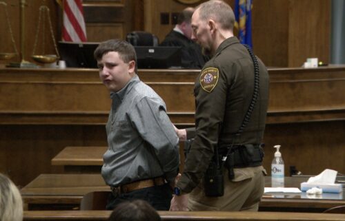 A tearful Jackson Rego departs the Brown County courtroom after learning his sentence.