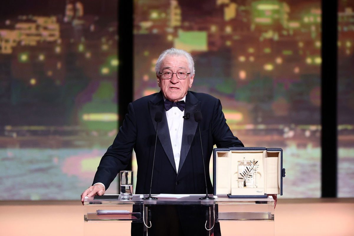<i>Andreas Rentz/Getty Images via CNN Newsource</i><br/>Robert De Niro pictured during his speech at the Cannes Film Festival on Tuesday.