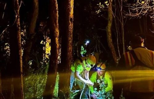 A male visitor was rescued at the Hawaii Volcanoes National Park on Wednesday night after falling off of a steep cliff.
