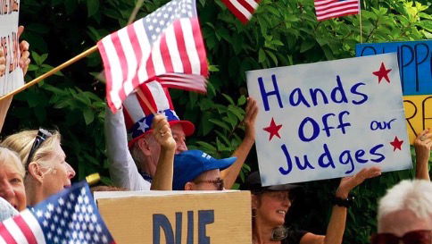 A protest in Brevard