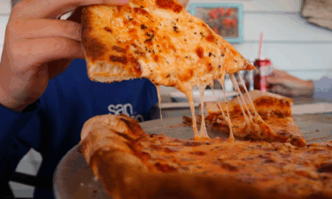 Zuccaro's cheese pizza in Hartsel