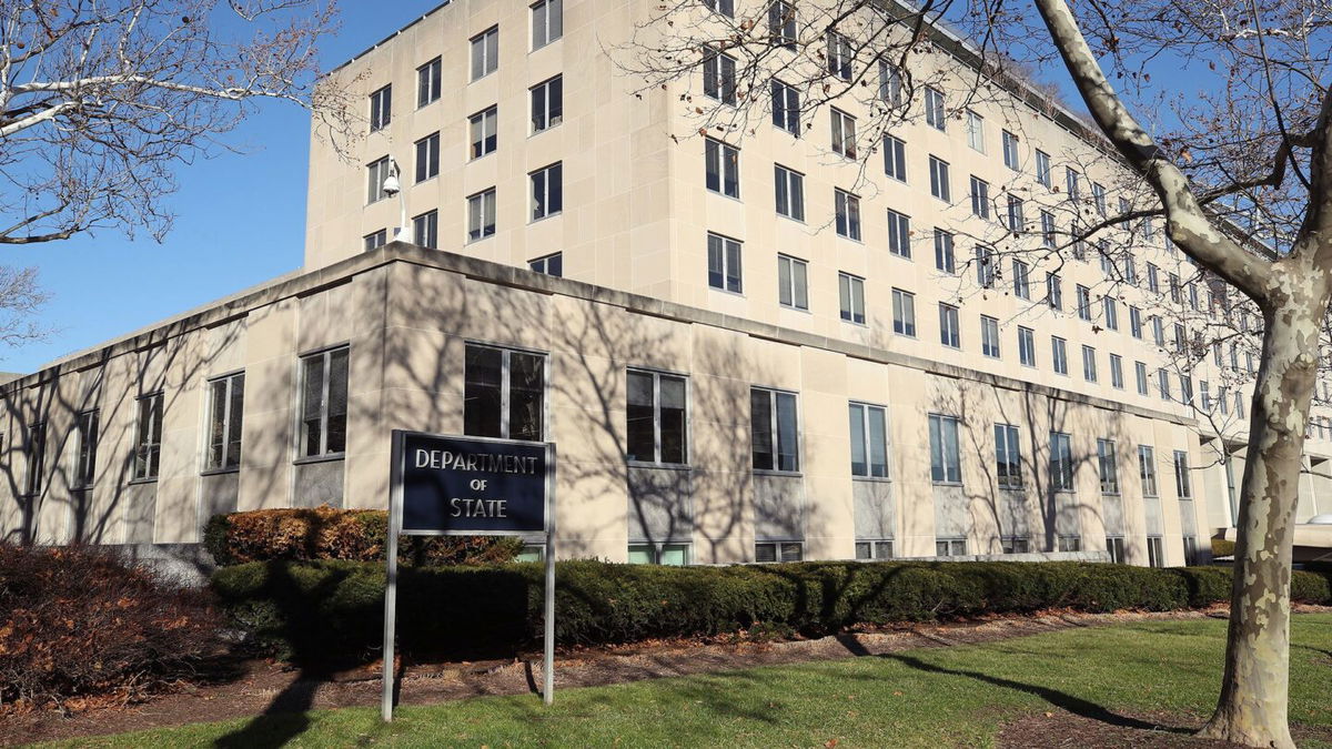 <i>Mark Wilson/Getty Images/File via CNN Newsource</i><br/>The US Department of State is seen in January 2020 in Washington