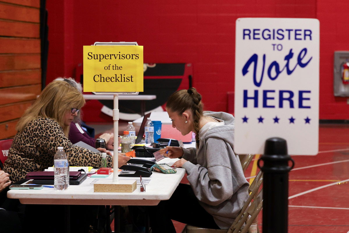 <i>Reba Saldanha/AP via CNN Newsource</i><br/>Supervisor of the Checklist for the State of New Hampshire Leslie Dombroski