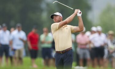 Sam Burns of the United States plays a shot on the fifth hole during the second round of the 125th U.S. OPEN at Oakmont Country Club.