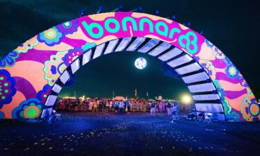 Disappointed fans seen at the Bonnaroo Arch after the Bonnaroo Music and Arts Festival 2025 is canceled on June 13