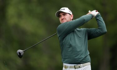 Philip Barbaree Jr. of the United States plays his shot from the 15th tee during the third round.