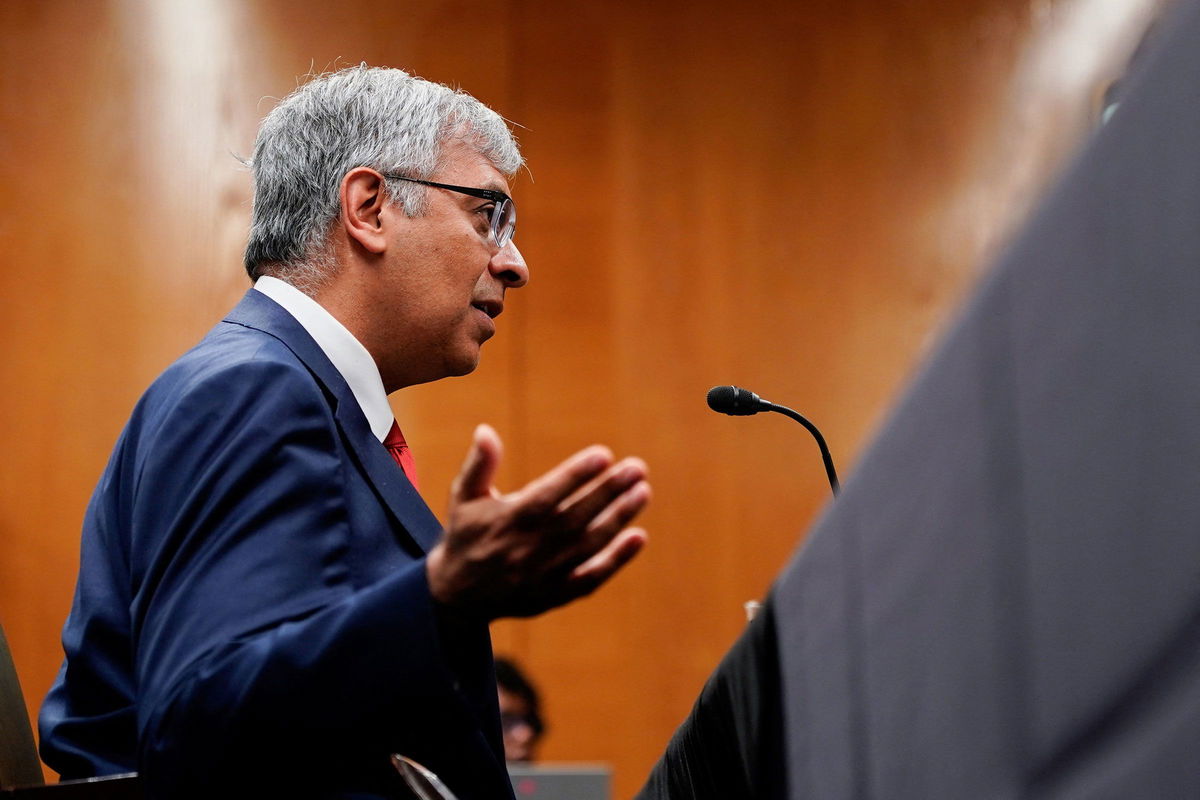 <i>Kent Nishimura/Reuters via CNN Newsource</i><br/>National Institutes of Health Director Dr. Jay Bhattacharya faced questions from the Senate Appropriations Committee on Tuesday.