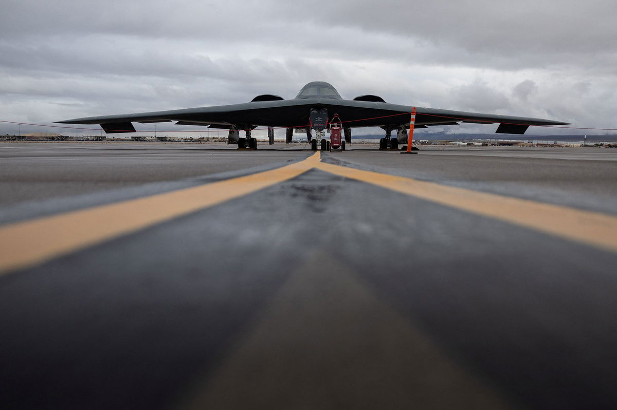 <i>Carlos Barria/Reuters/FILE via CNN Newsource</i><br/>A B-2 Spirit Bomber is seen in Nevada on January 23.