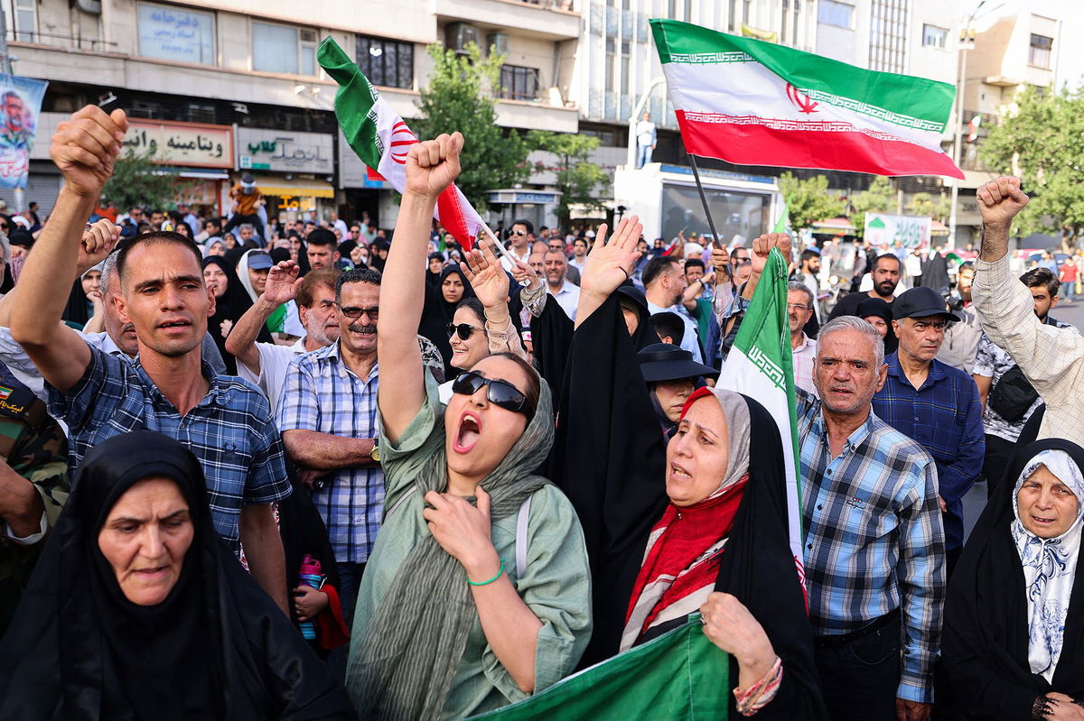 <i>CNN via CNN Newsource</i><br/>This woman in Tehran told CNN she believed Iran was trying to defend itself.