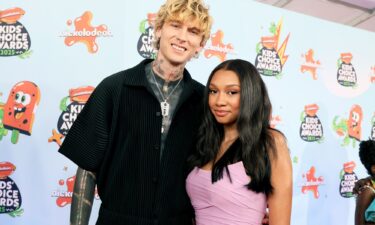 MGK and Casie Baker attend the Nickelodeon Kids' Choice Awards 2025 at Barker Hangar on June 21