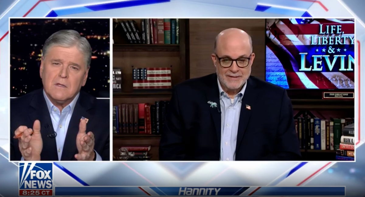 <i>From Fox News via CNN Newsource</i><br/>Fox News host Sean Hannity interviewed Mark Levin on Tuesday night amid an escalating MAGA media feud over whether President Trump should join Israel’s military conflict with Iran.