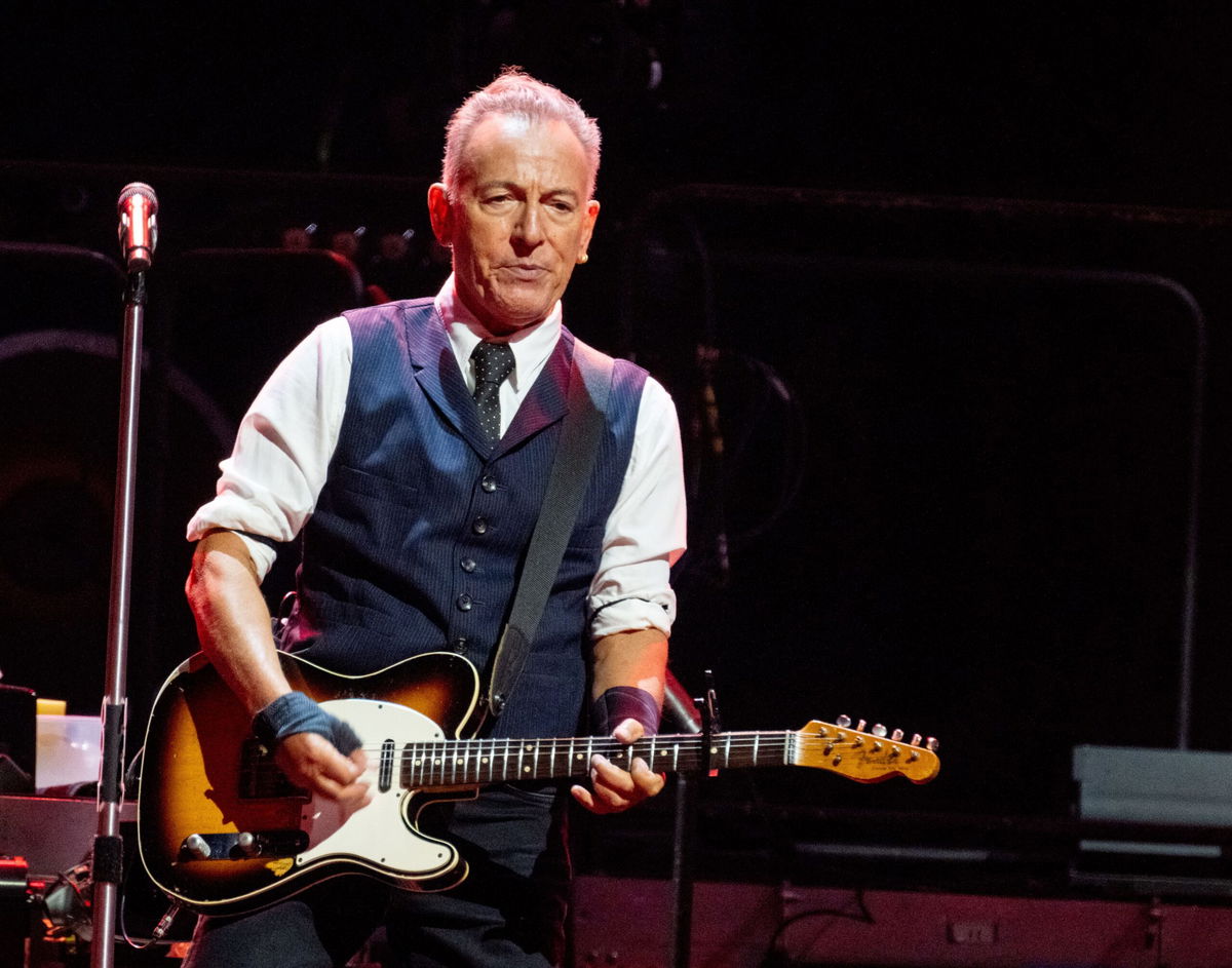 <i>Shirlaine Forrest/Getty Images/File via CNN Newsource</i><br/>Bruce Springsteen performs during the first night of The Land of Hopes and Dreams tour on May 14 in England.
