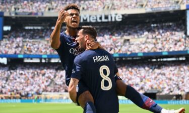 Fabián Ruiz (No. 8) scored twice as PSG booked its spot in the Club World Cup final with its emphatic victory over Real Madrid.
