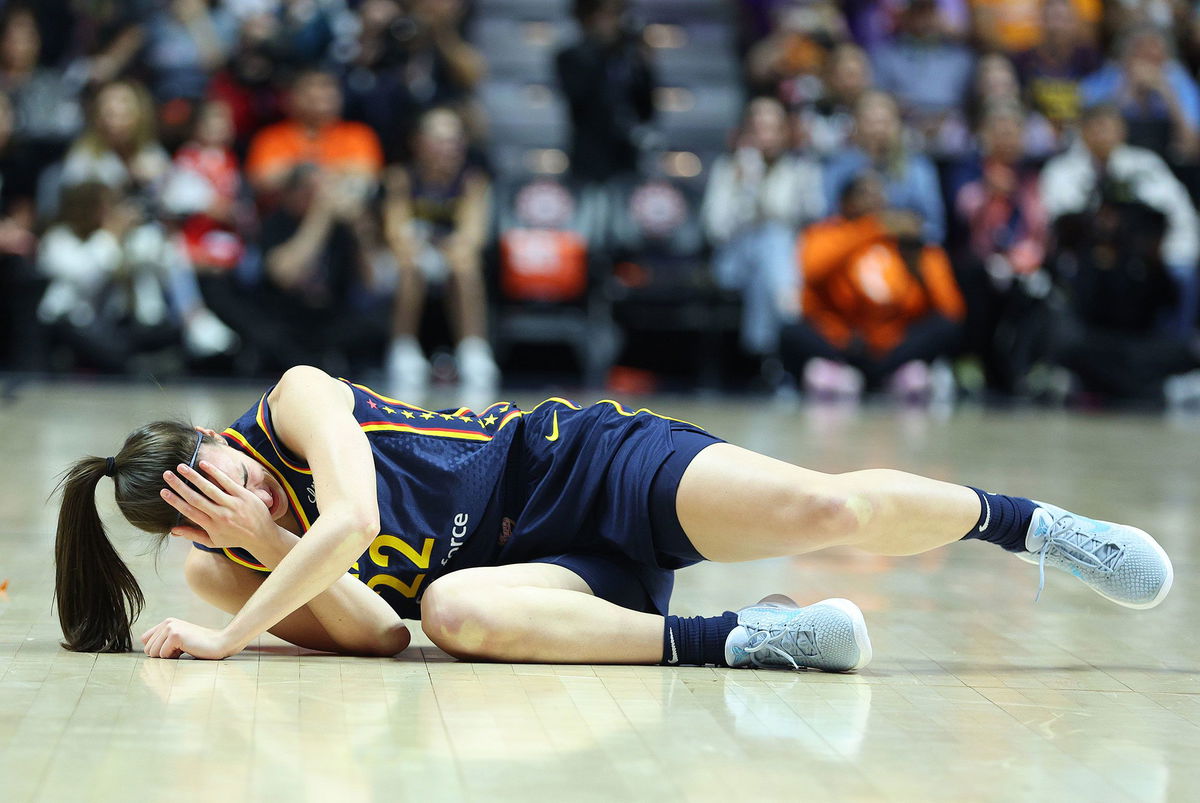 <i>Jesse D. Garrabrant/NBAE/Getty Images via CNN Newsource</i><br/>DiJonai Carrington #21 of the Connecticut Sun looks on during the game against the Indiana Fever in the 2024 WNBA Playoffs on September 22
