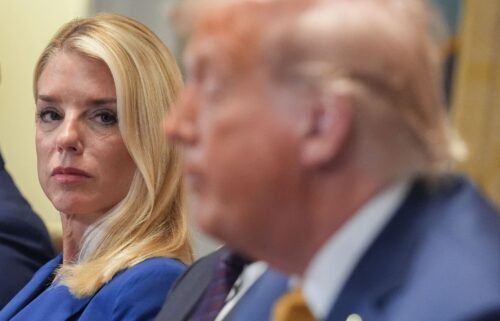Attorney General Pam Bondi attends a Cabinet meeting held by President Donald Trump at the White House in Washington