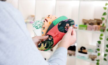 Reusable menstrual products like these pads are increasingly popular.
