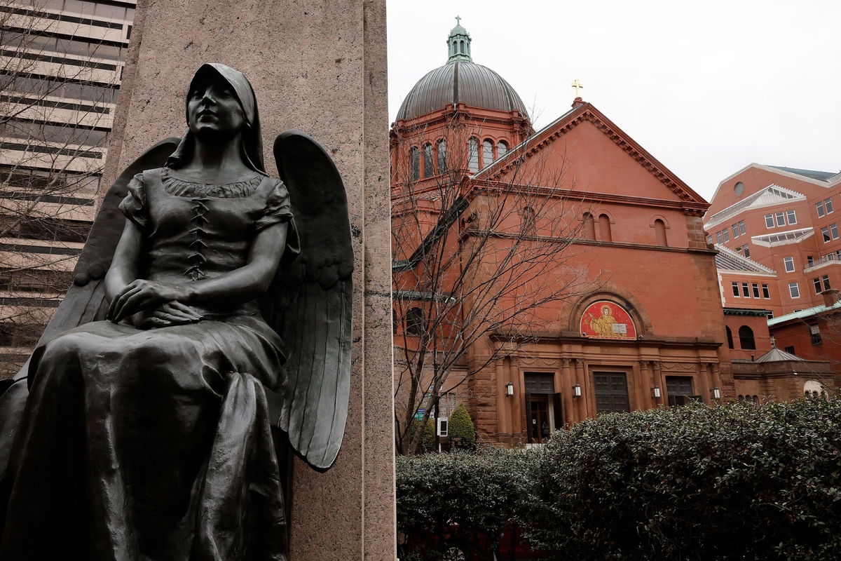 <i>Chip Somodevilla/Getty Images/File via CNN Newsource</i><br/>The Roman Catholic Cathedral of St. Matthew the Apostle is seen in Washington