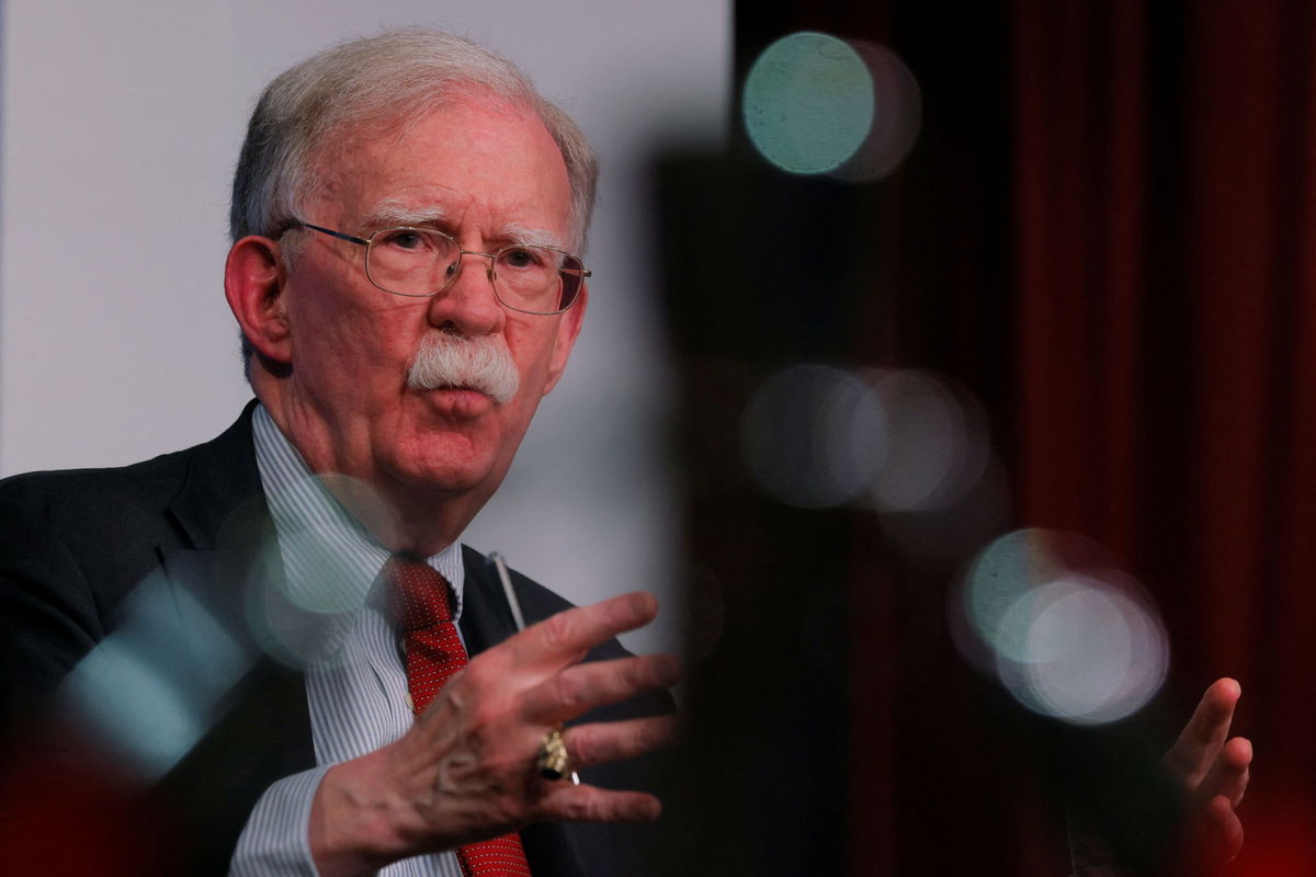 <i>Brian Snyder/Reuters via CNN Newsource</i><br/>Former National Security Advisor John Bolton speaks at Harvard University in Cambridge