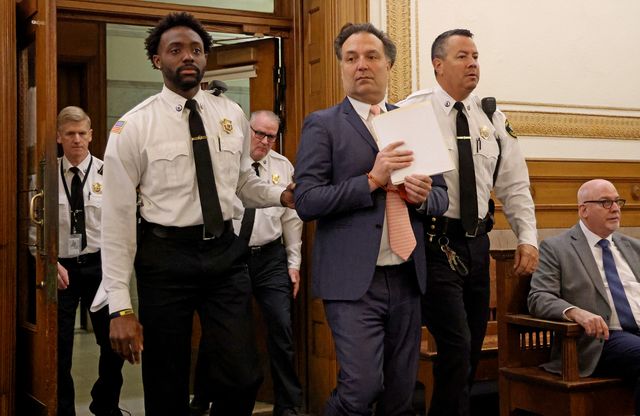 <i>Matt Stone/The Boston Herald/AP via CNN Newsource</i><br/>Brian Walshe enters a Dedham